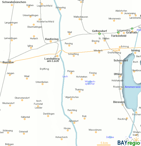 Landkreis Landsberg-Lech und nähere Umgebung